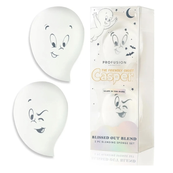 Profusion Cosmetics Other - Casper the Friendly Ghost Glow in the Dark 2pc Beauty Blender Makeup Sponge Set